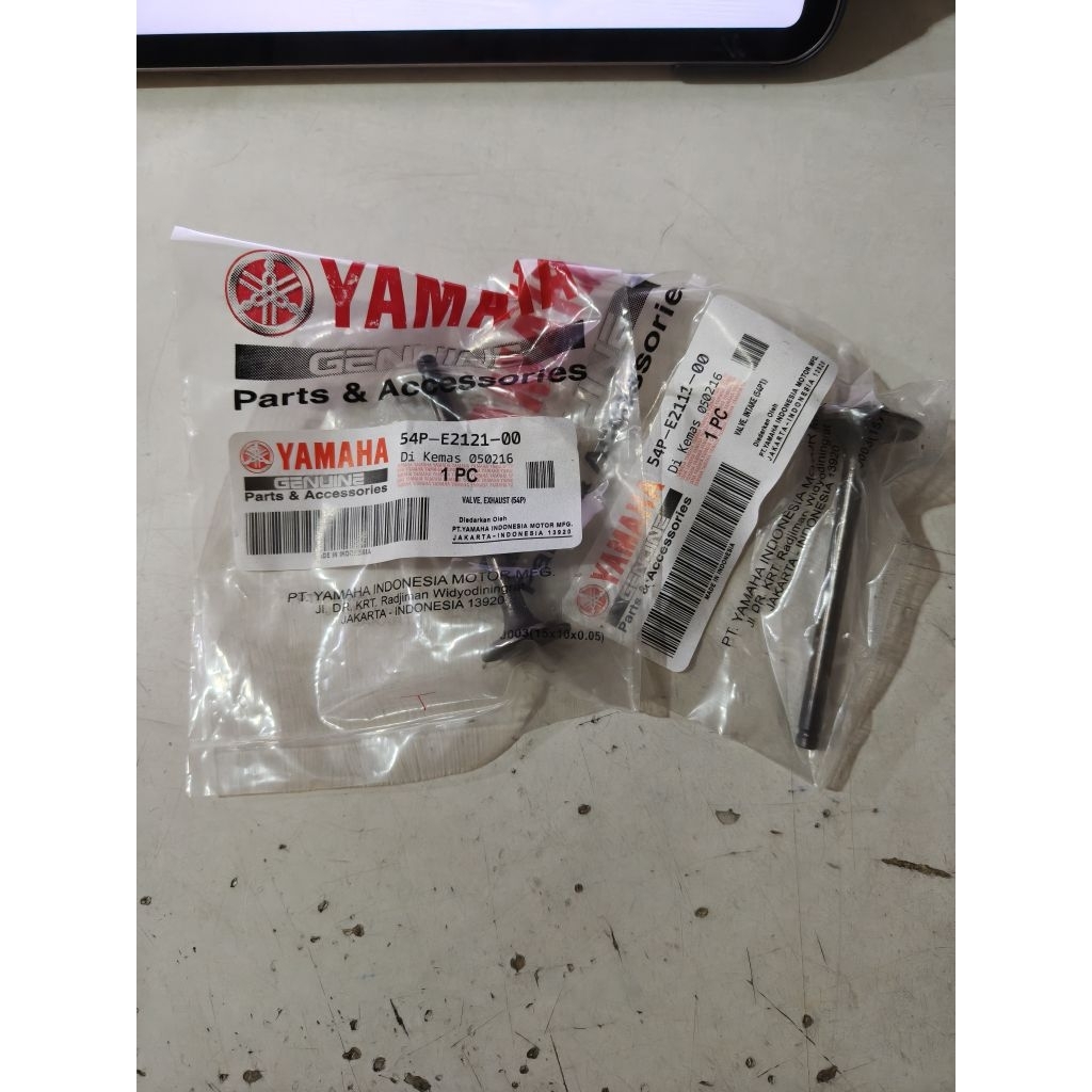 ชุดวาล์ว /1 ชุด (2 ชิ้น) 54p, Mio j, soul GT, x-ride, Fino f1, Jupiter z f1 ใหม่, x Ride 115