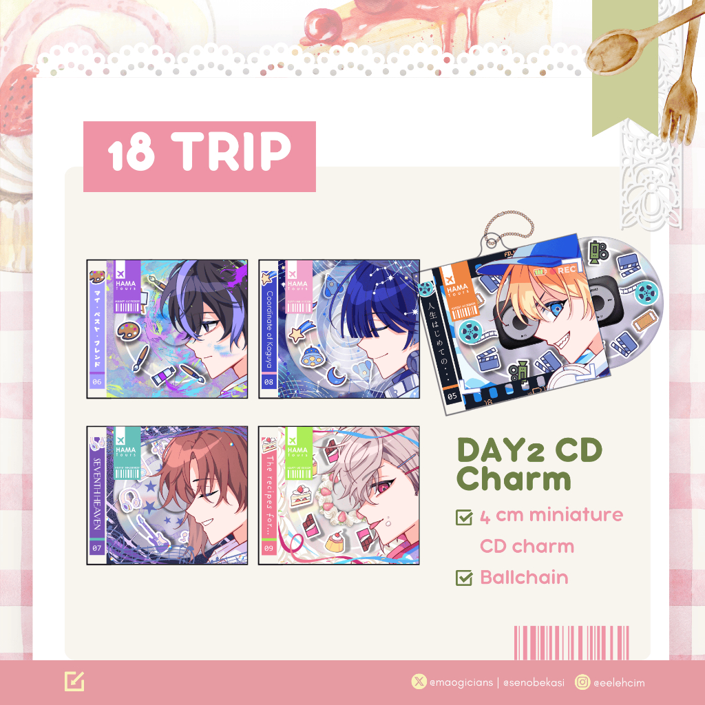 18Trip Fanmerch DAY2 CD Charm & บล็อกอะคริลิค