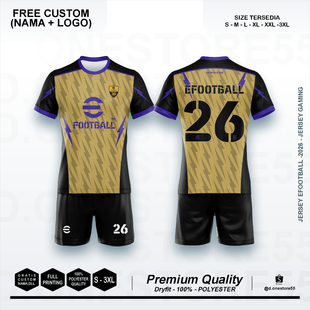 JERSEY EFOOTBALL 2026 THUNDER CUSTOM SERIES DRY FIT