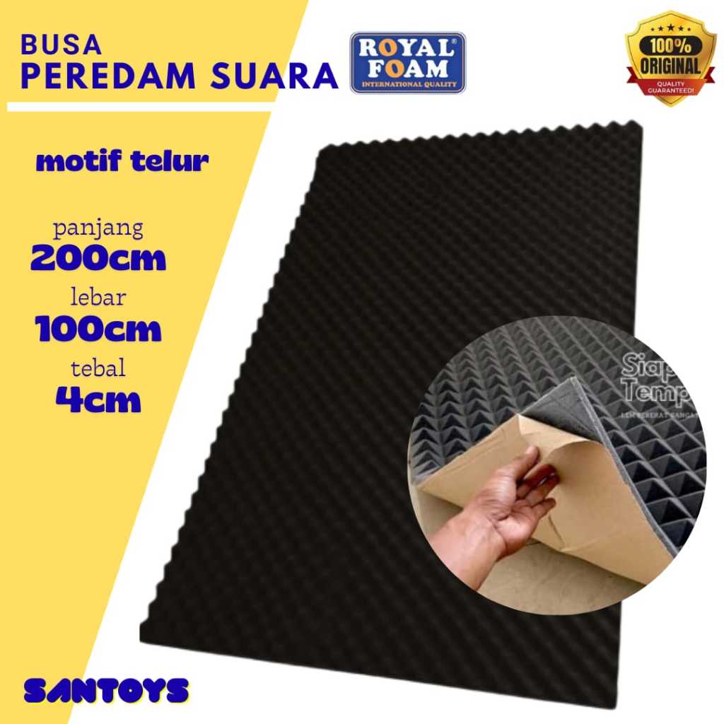 Royal Foam โฟมกันเสียงสําหรับ Music Studio Room ขนาด 200x100x4/3/2 Egg Motif คุณภาพดั้งเดิม