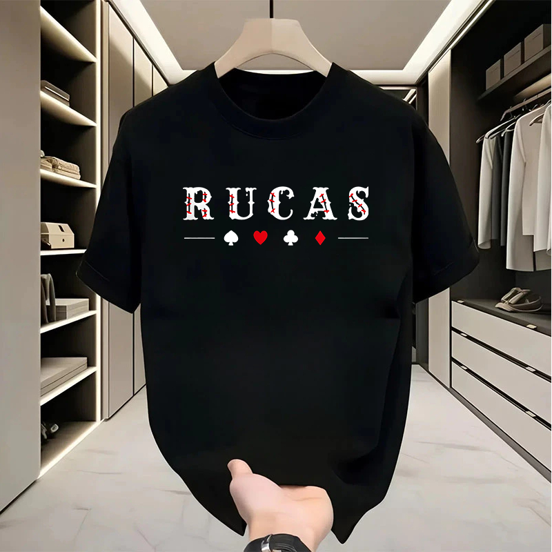 Rucas Mens Graphic Joker Streetwear Distro Cotton 24s เสื้อยืดสุดเท่หนา