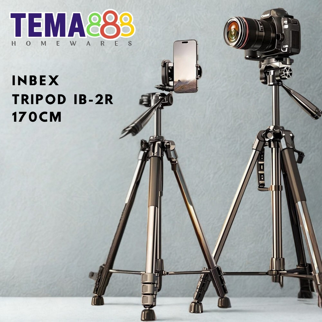 HP INBEX IB-2R 170 ซม.อลูมิเนียมโทรศัพท์กล้องขาตั้งกล้องผู้ถือแหนบมัลติฟังก์ชั่ DSLR วิดีโอขาตั้งกล้