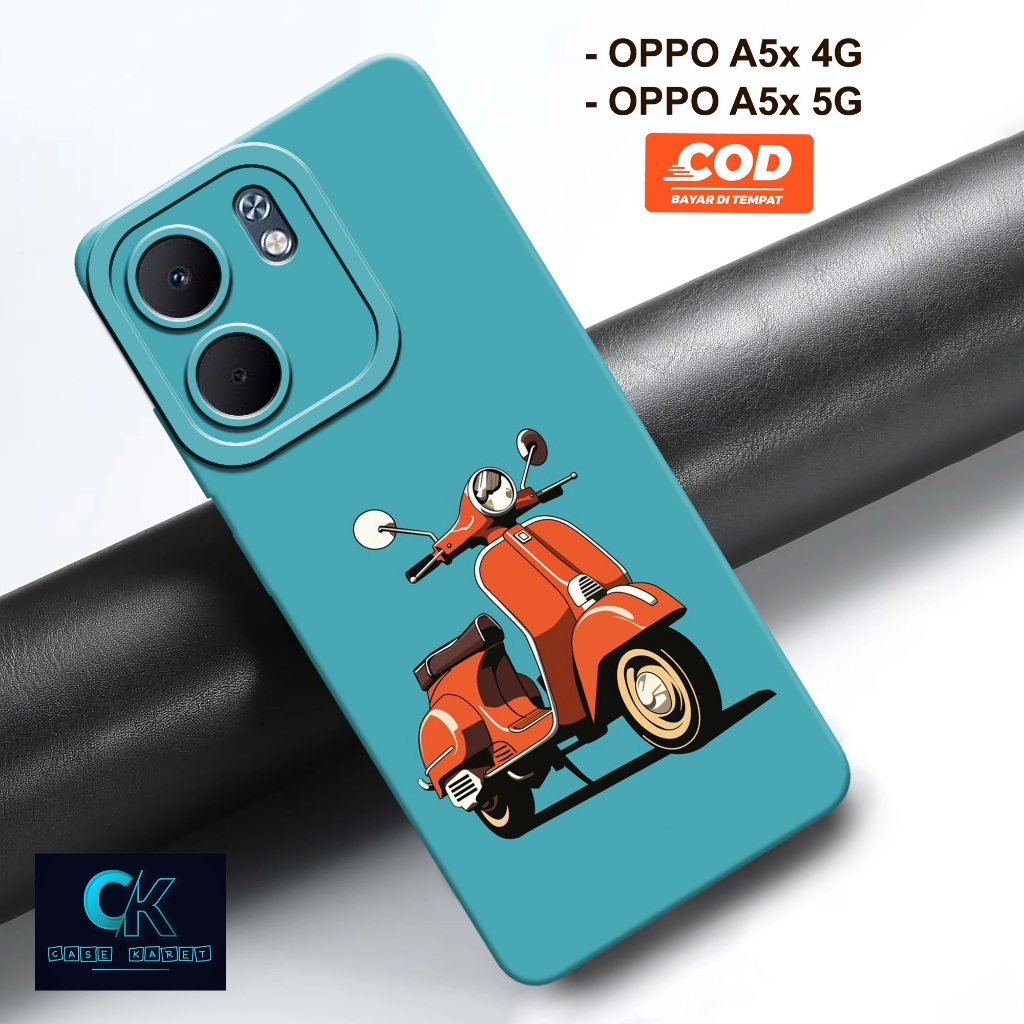 HP เคส OPPO A5x 4G / A5x 5G ล่าสุด - เคสแฟชั่น VESPA - เคสยาง - เคส OPPO A5x 4G / A5x 5G - เคสโทรศัพ
