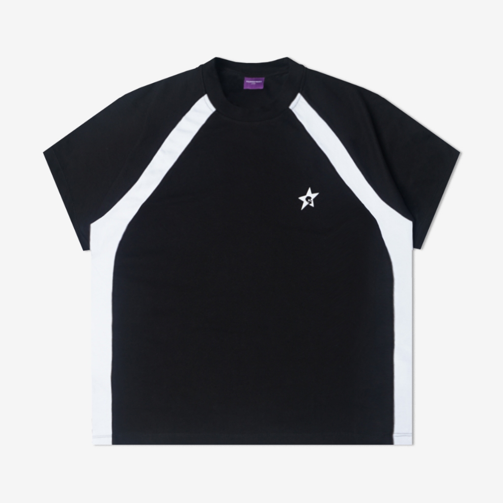 เสื้อยืดเข้ารูป Fillingstreet - Borderline Black
