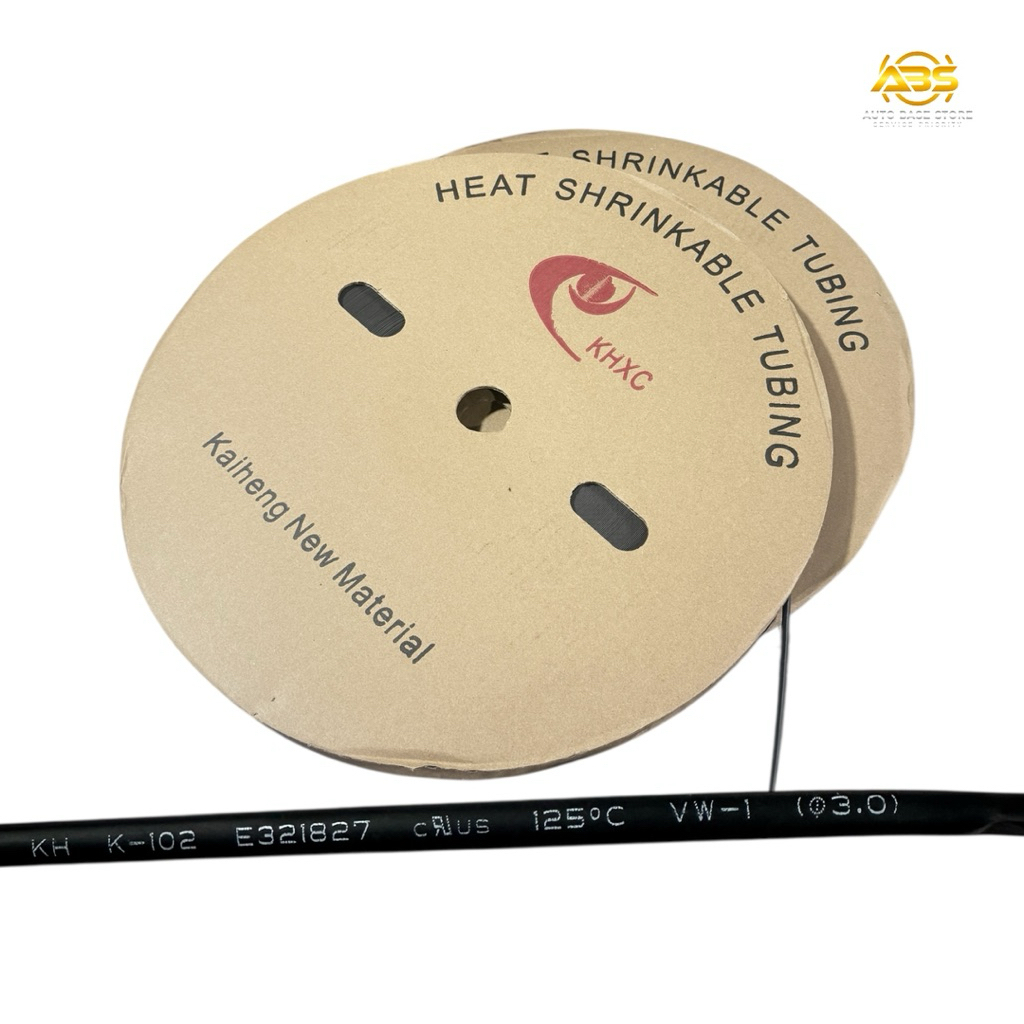 ปลอกฉนวนเผา (Heat Shrink) เส้นผ่านศูนย์กลาง 3 มม. / เมตร
