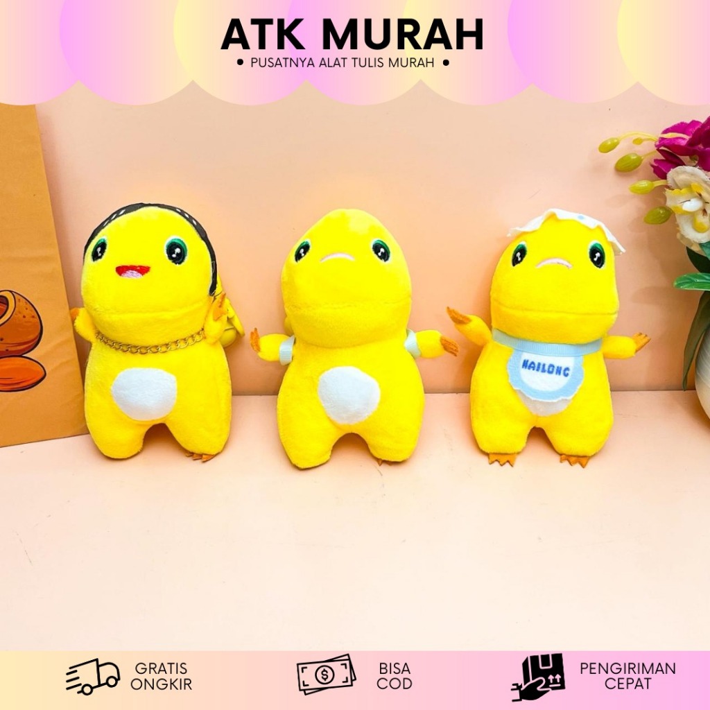 GANTUNGAN LUXURY NAILONG DINO BELL DOLL KEYCHAIN GK-1832 KEYCHAIN