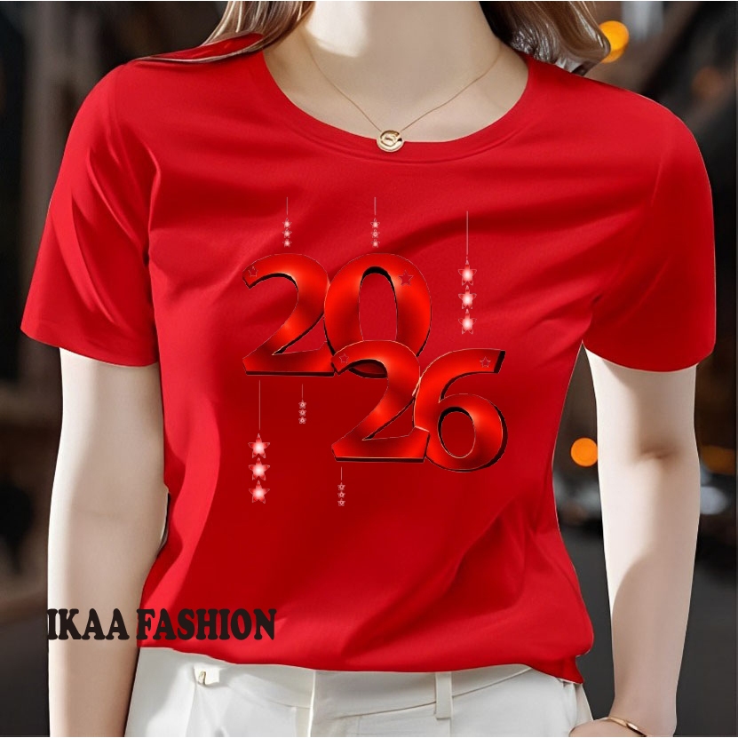 เสื้อยืด KATUN MERAH / BUY 3 GET A FREE HEADSET / RED 2026 T-SHIRT / MENS T-SHIRT / WOMENS KOREAN SH