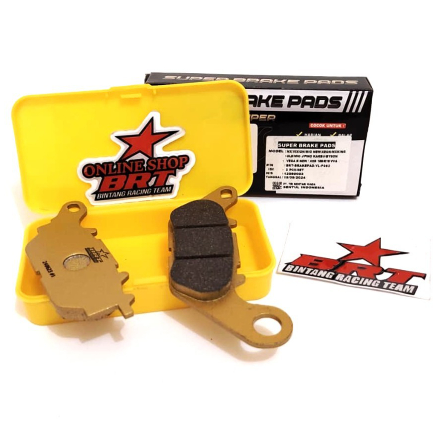 ผ้าเบรคหน้าคอมโพสิต BRT XEON BYSON VEGA R ใหม่ FINO คาร์บูเรเตอร์เบรค Pad ด้านหน้าคอมโพสิต BRT XEON 