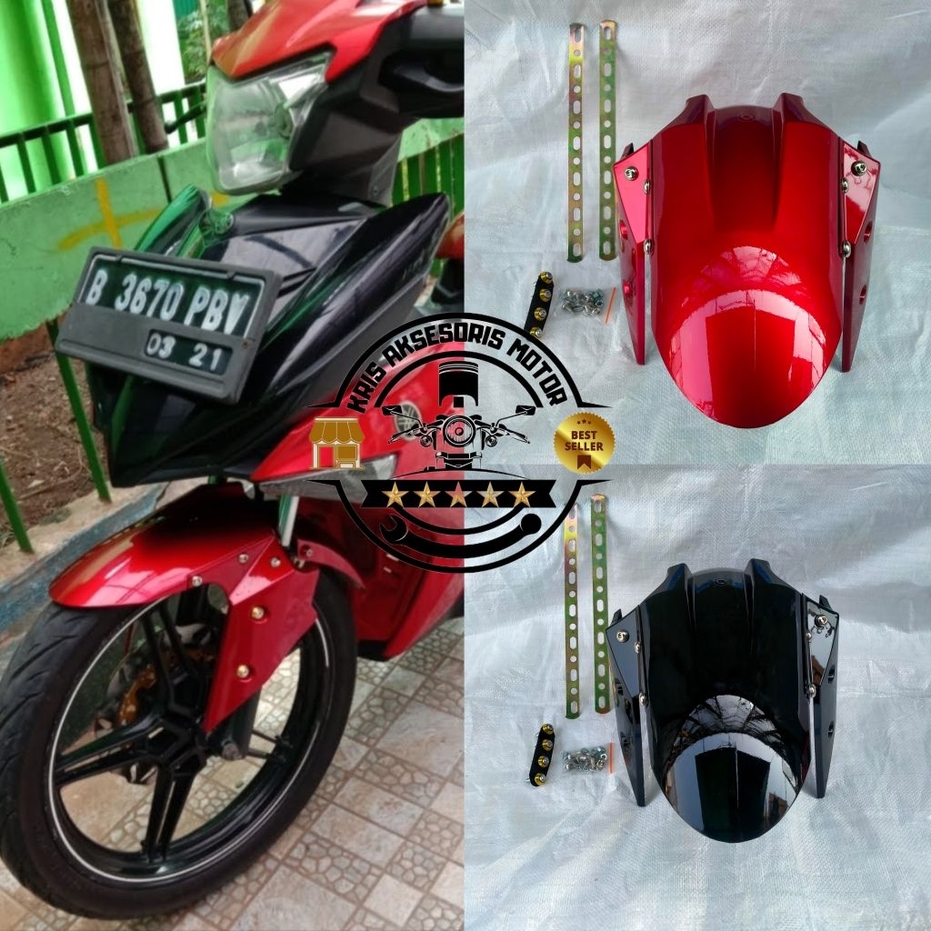 FRONT FENDER NINJA 250 FI รุ่น YAMAHA MX KING OLD MX KING ใหม่ VARIATION NINJA 250 FI MX KING รุ่น F