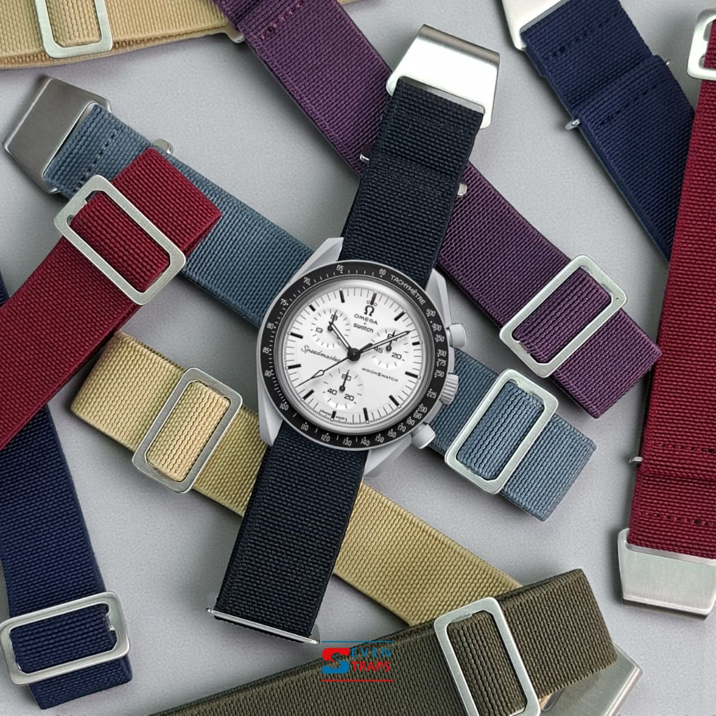 NATO ELASTIC NYLON PARATROOPERS STRAP 18mm 20mm 22mm