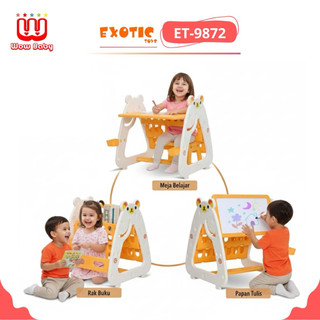 SPACEBABY MULTIFUNCTIONAL TABLE (6 IN 1) iSB-988/ ET-9881 / ET-9882 / ET-9883 / ET-9884/ ET-9871/ ET-9872 | ET-976-80/ET-977-80/ET-977-100 ET-9875 // ET-9781 // ET-9782 // ET-9785 meja mainan anak blok puzzle plus kursi I Multifunction white board