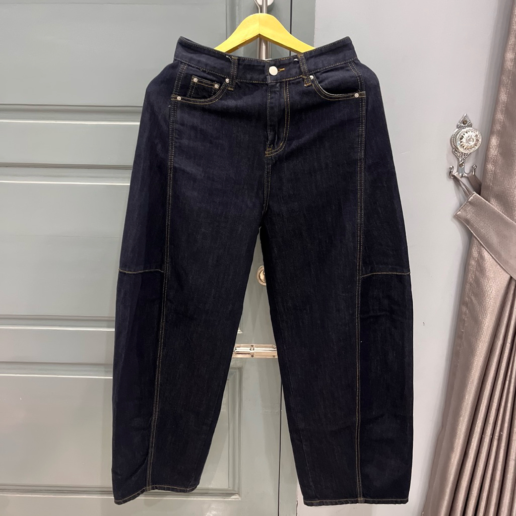 Preloved FSY Barrel Jeans ไซส์ L - สียีนส์เข้ม