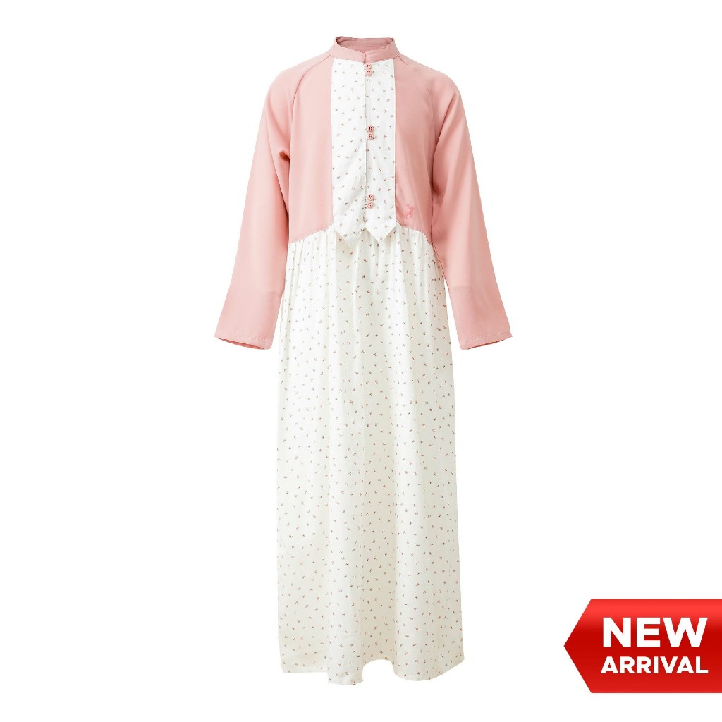 Cressida Gamis Kids Girl สีชมพู สีขาว - 1FB071N