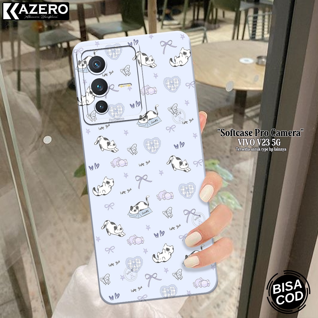 HP ล่าสุด VIVO V23 5G Softcase - เคสแฟชั่นการ์ตูน - เคส VIVO V23 5G - ซิลิโคนกล้อง Pro - เคส VIVO V2