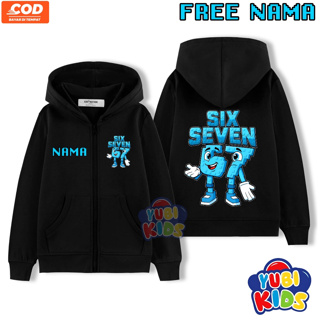67 Steal A Brainrot เสื้อแจ็คเก็ตซิปเด็กชื่อฟรี / 67 Steal A Brainrot เสื้อแจ็คเก็ตเด็ก