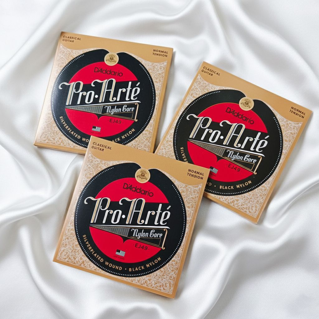 One Set 6 Pro Arte EJ49 Black Nylon Guitar Strings