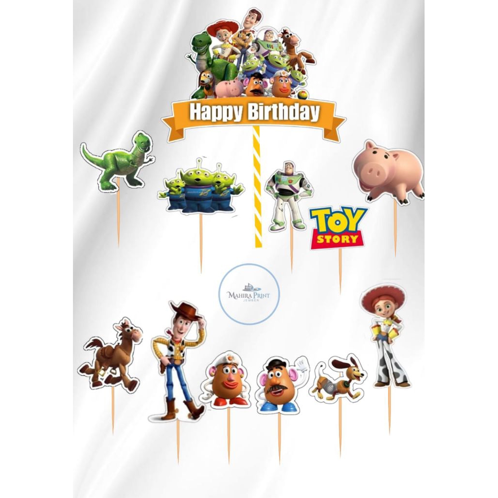 ของเล่น STORY เค้ก TOPPER - CUSTOM NAME TOPPER วันเกิดเค้ก DECORTATIONS / JUMBO FULL A4 SNACK เค้ก T