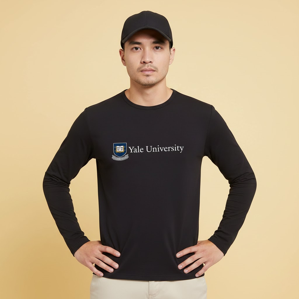 YALE University America เสื้อยืดแขนยาว เสื้อผ้า