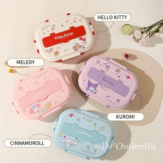 SK-1014 Lunch Box Sanrio Kotak Makan 5 Sekat 304 Stainless Steel 1500ml + FREE ALAT MAKAN  Tahan Panas Anti Tumpah