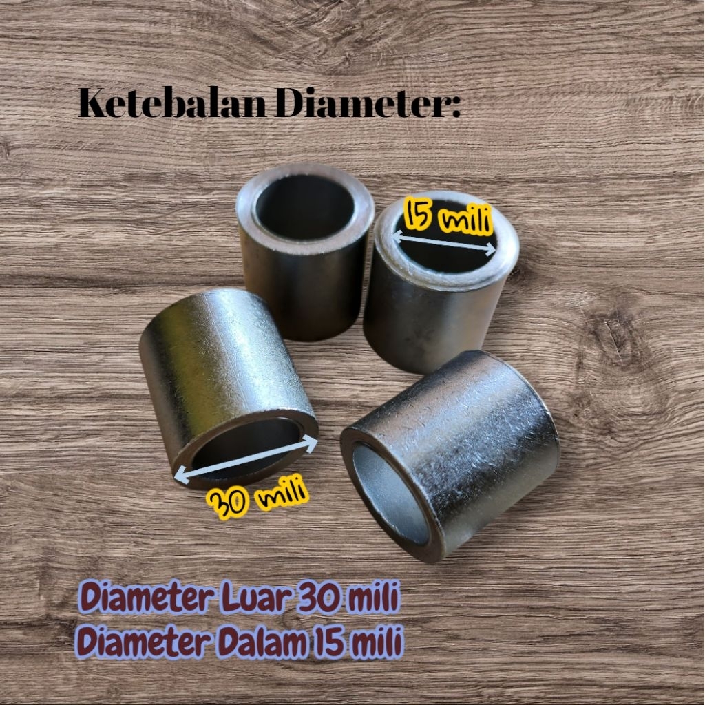 เพลาเหล็ก Bosh เส้นผ่านศูนย์กลางภายนอก 30 Milli เส้นผ่านศูนย์กลางภายใน 15 Milli