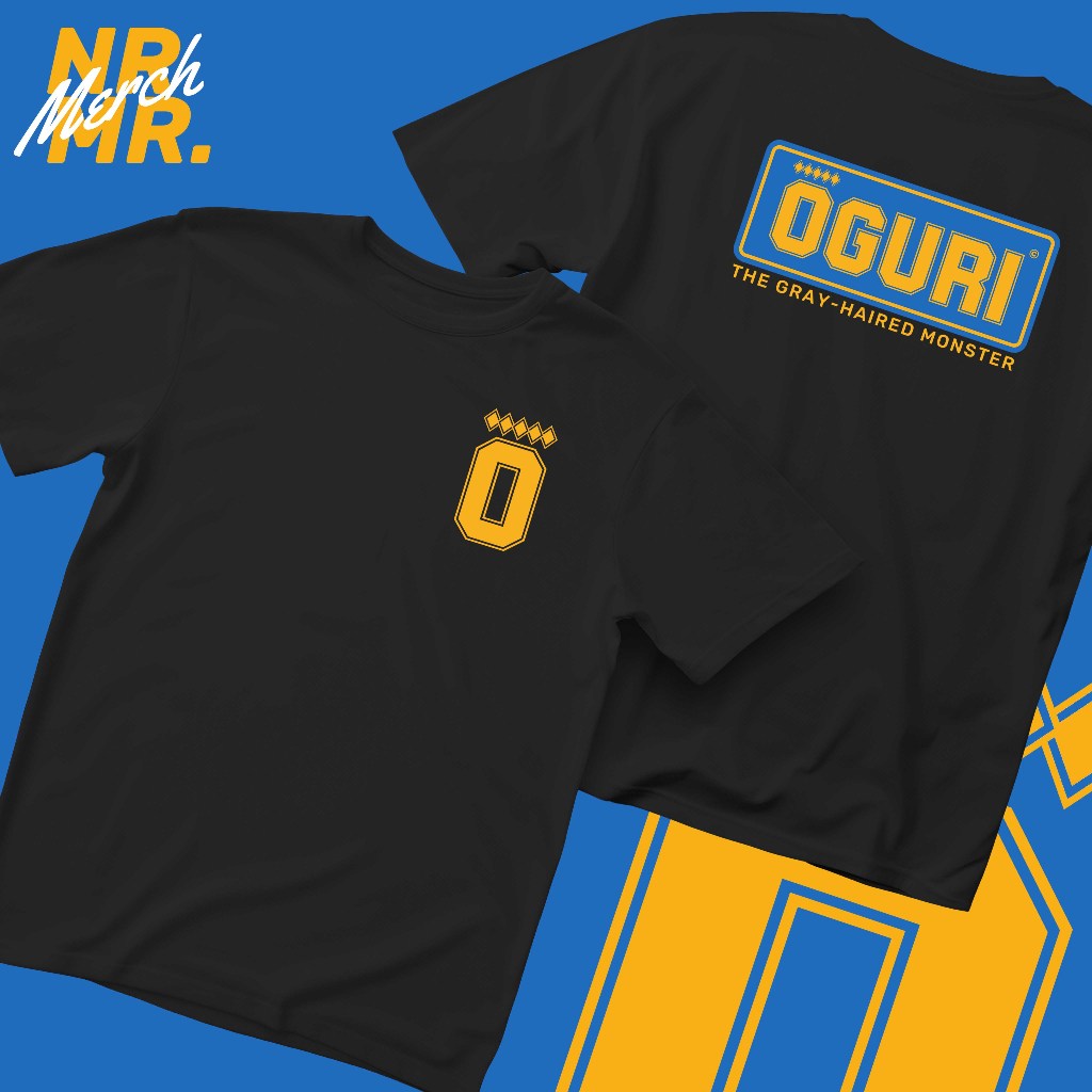 เสื้อยืด Oguri Cap "THE GREY-HAIRED MONSTER" โลโก้ล้อเลียน OHLNS Uma Musume Cinderella Grey / Pretty Derby