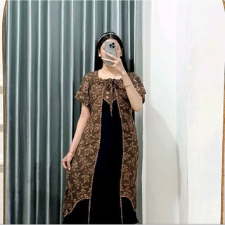 Bmstore.id - Daster Fuji Rayon Terbaru Kekinian Busui Bumil Resleting Depan