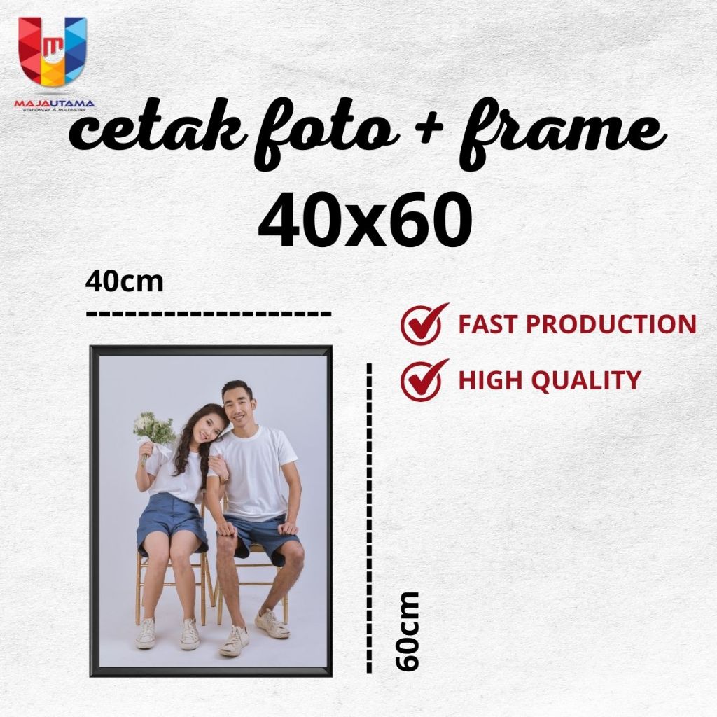 PHOTO PRINT + FRAME BLOCK 40x60 / JUMBO FRAME 16 r / PREWEDDING PHOTO / MAJAUTAMA