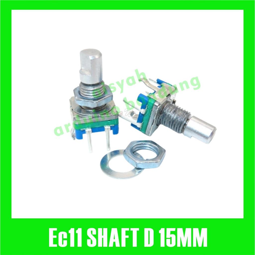 ตัวเข้ารหัสแบบหมุน EC11 พร้อมสวิตช์ปุ่มกด 15 มม. ครึ่ง EC-11 SHAFT D