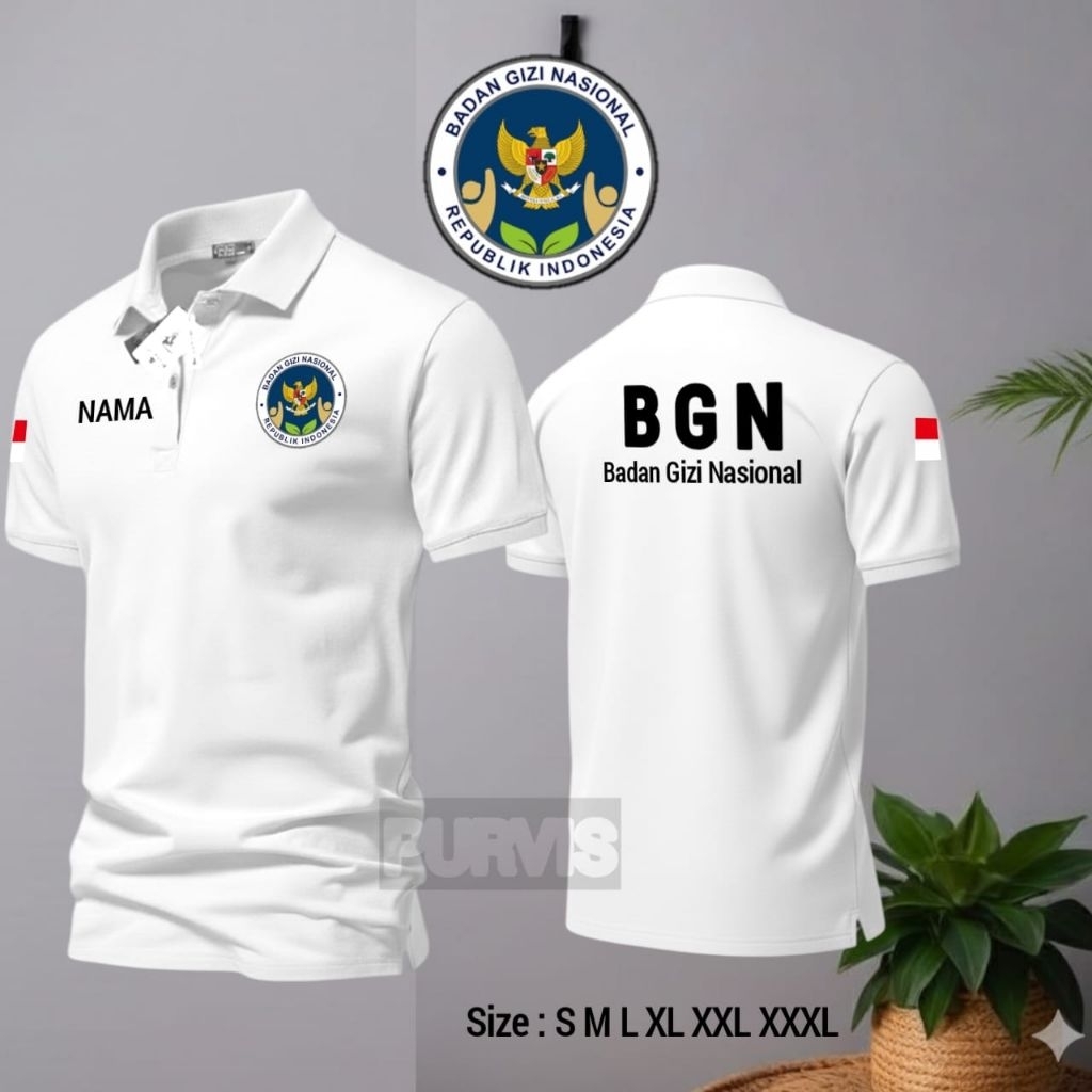 SPPG BGN COLLAR SHIRT - BGN National Nutrition Body Collared Shirt - BGN MBG 03 UNIFORM