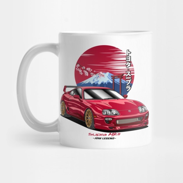 JDM Red Supra MK4 - แก้วกาแฟ Supra