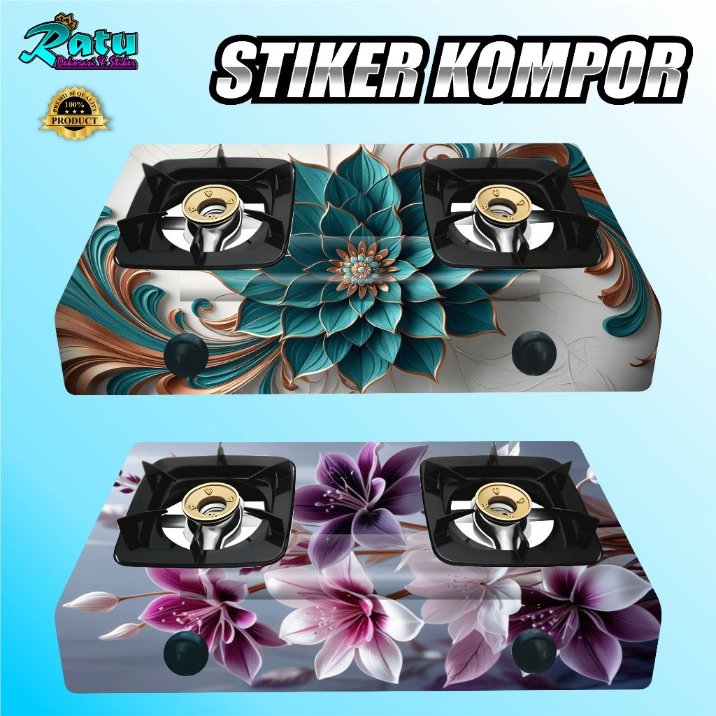 K23-MODERN GAS STOVE สติ๊กเกอร์ / 50 MOTIF สติ๊กเกอร์สําหรับ 1 BURNER และ 2 BURNER GAS STOVES