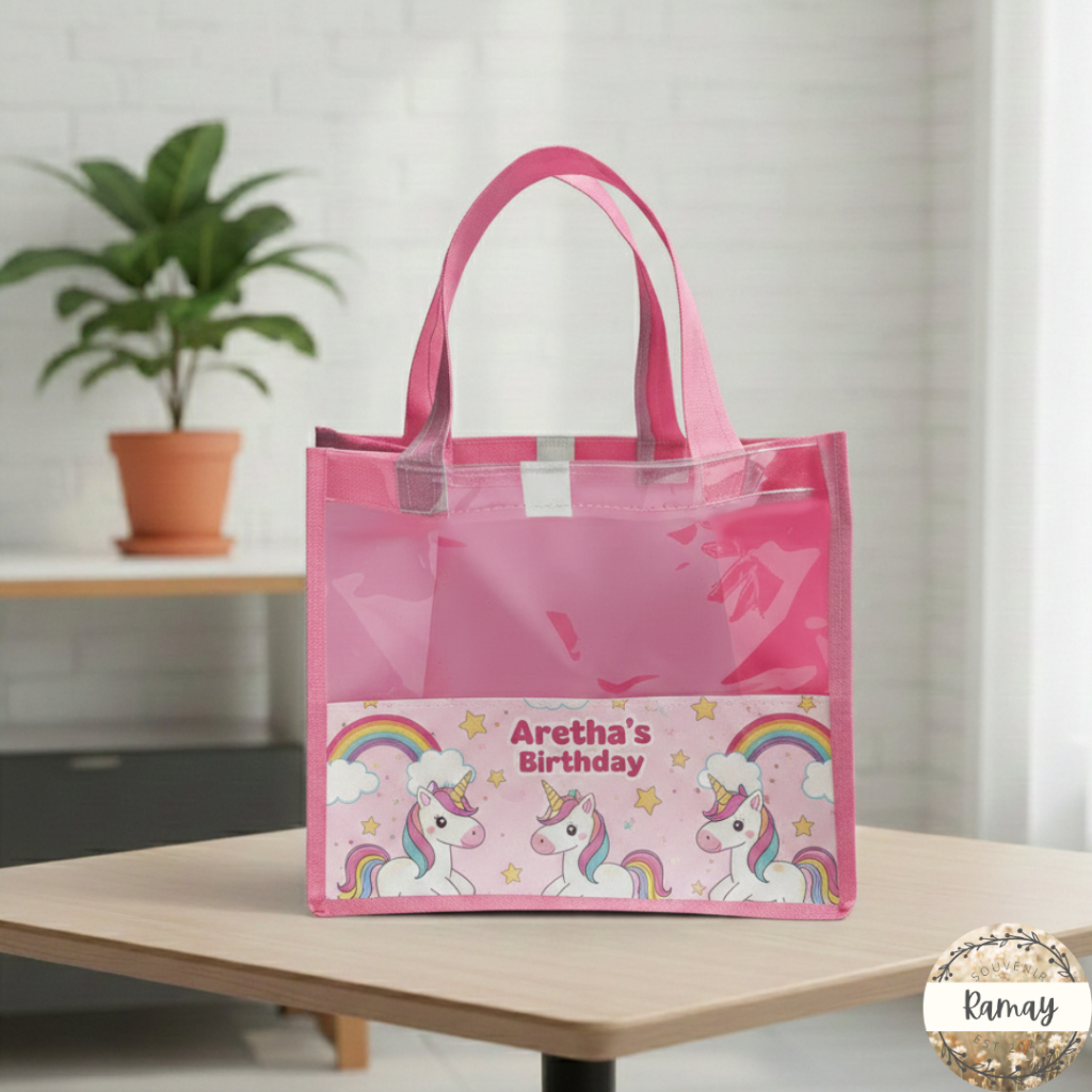 RENO BAG CUSTOM UK.22X13X20 MICA BIRTHDAY BAG/CUSTOM SOUVENIR ฟรี NAME/CUTE BAG