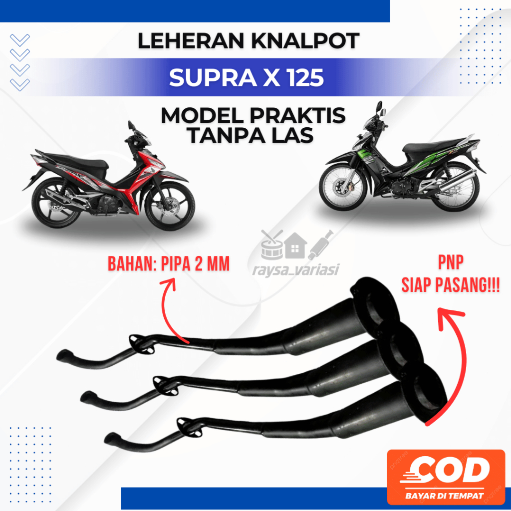 คอท่อไอเสีย Supra X 125 ใช้งานได้จริงโดยไม่ต้องเชื่อม, Precision Standard ORIGINAL, PNP, พร้อมส่ง!