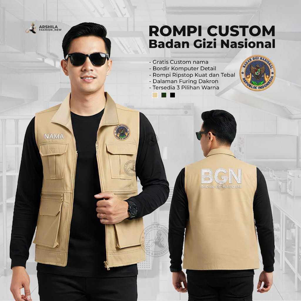 เสื้อกั๊กสนามสําหรับผู้ใหญ่สําหรับเจ้าหน้าที่ SPPG/BGN National Nutrition Body/RMPD BGN 005