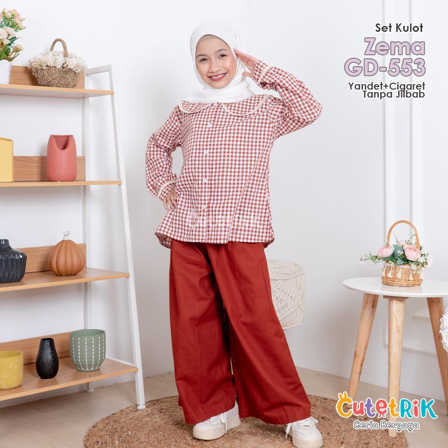 Zema Culottes Set By Cutetrik GD 553 - รายวัน สบาย เรียบ เบา และเท่