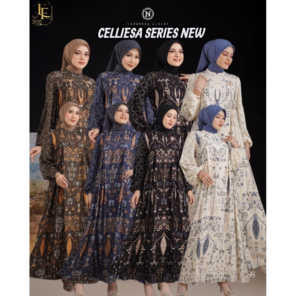 CELLIESA SERIES ใหม่ MIDI & DRESS BY NADHEERA LUXURY // RAYON DRESS // MOTIF DRESS // LUXURY DRESS /