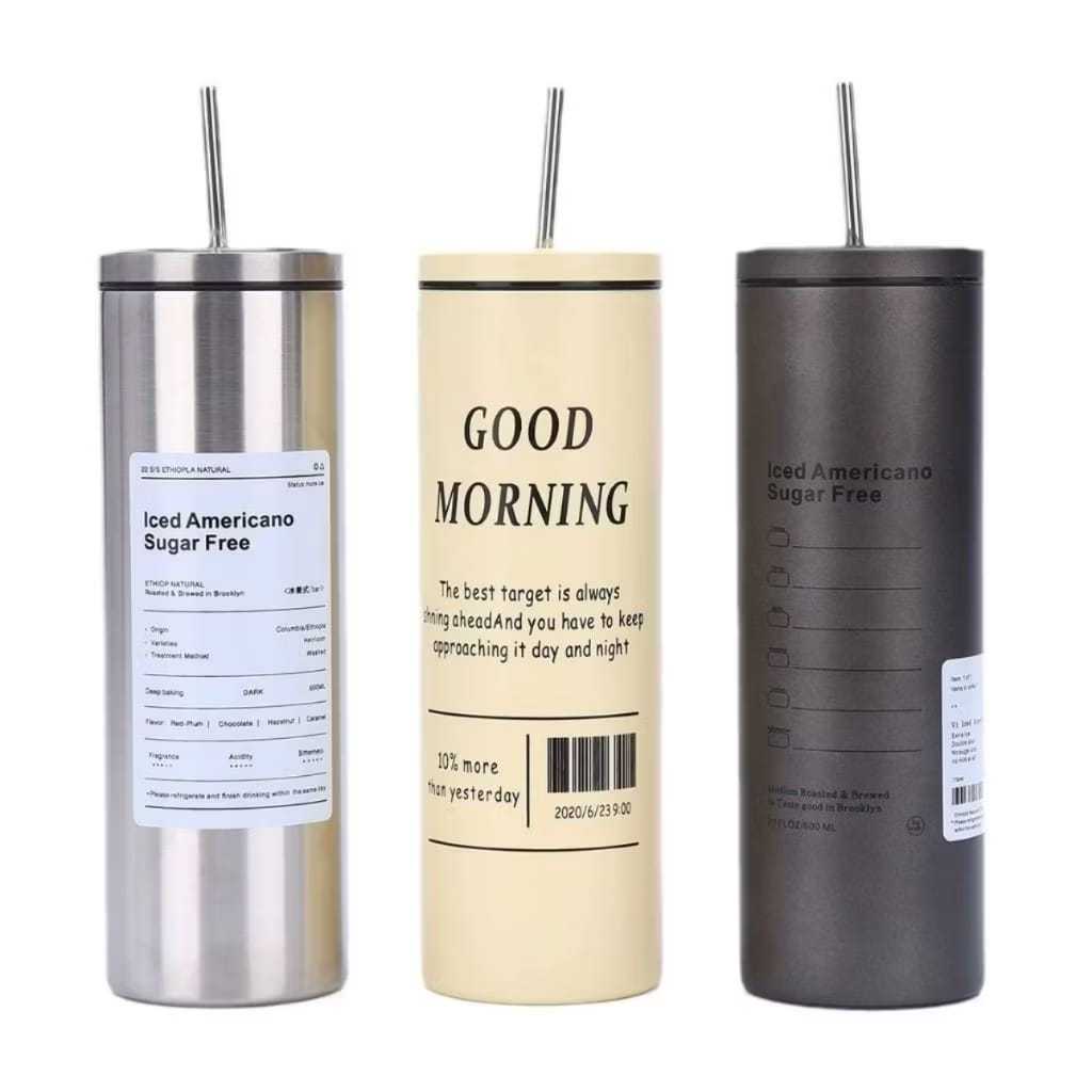 Americano Long Tumbler พร้อมหลอดสแตนเลส / Americano Long 600ML