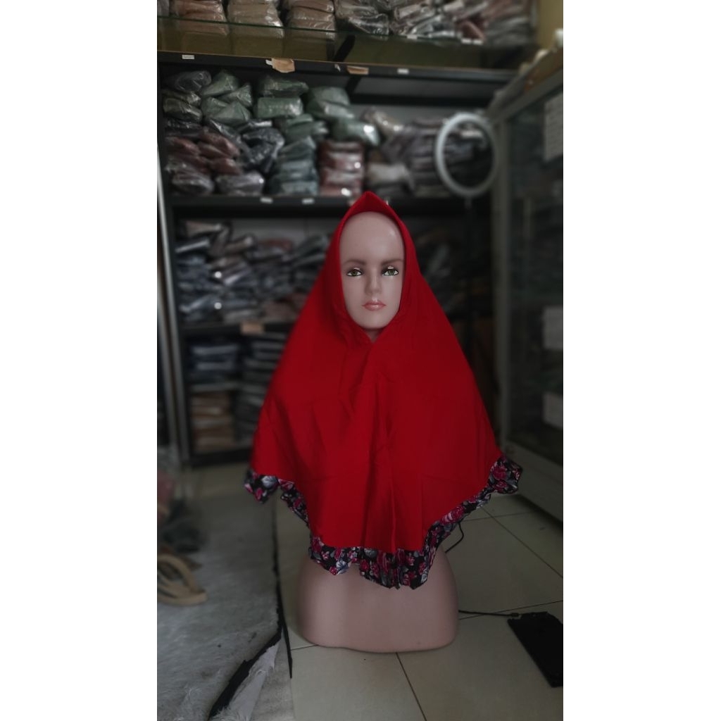 FLOWER MOTIF Ruffled HIJAB สําหรับ IDR 15K, FIVE BACK THOUSAND
