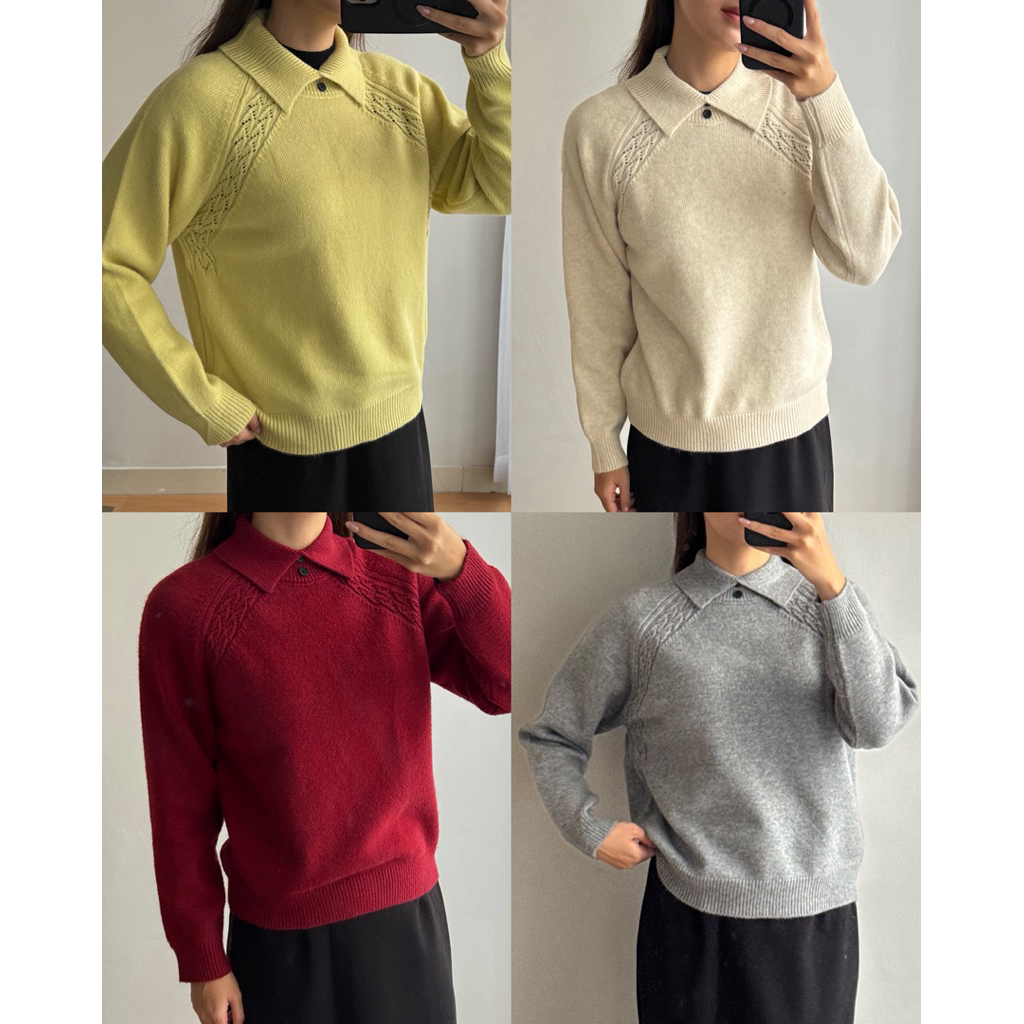 เสื้อถัก Hyeri [Wool Blend]