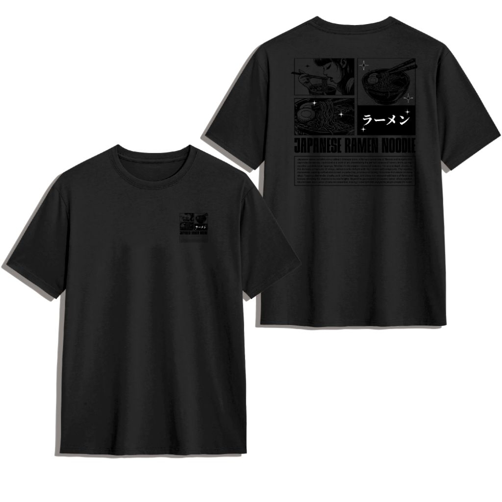 เสื้อยืด JAPANESE RAMEN NOODLE WRITING SHORT-SLEEVED