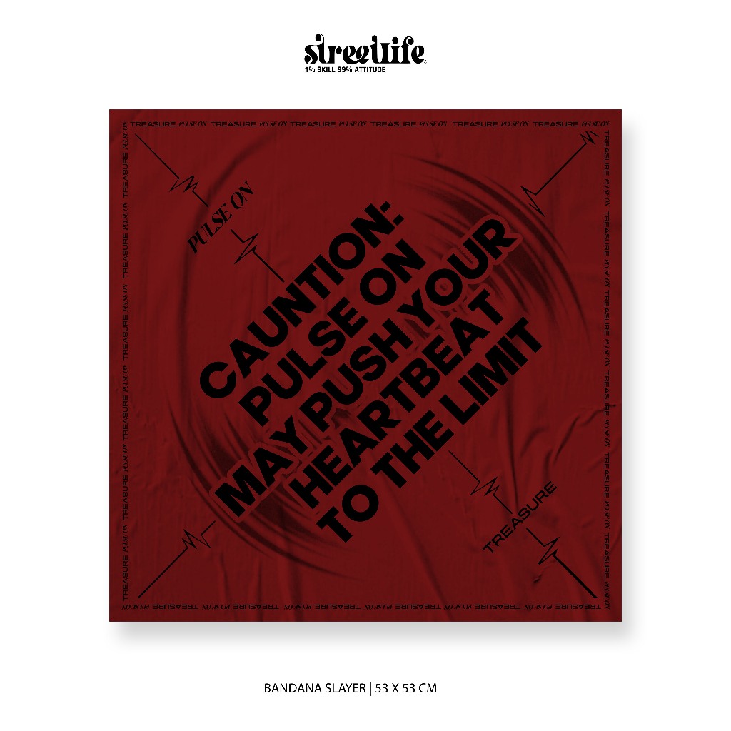 TREASURE PULSE ON 2026 BANDANA / TREASURE KPOP / PULSE ON SCRAFT BANDANA ราคา ถูกที่สุด ดีลบีเคเค แกลเลอรีภาพที่ 4