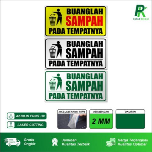 ป้ายอะคริลิกสําหรับ GARBAGE บน PLACE C-46