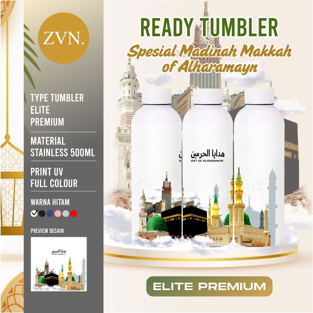 ขวดน้ําดื่มแก้วแบบกําหนดเอง ของที่ระลึก ELITE MAKKAH BECCA - ZVN