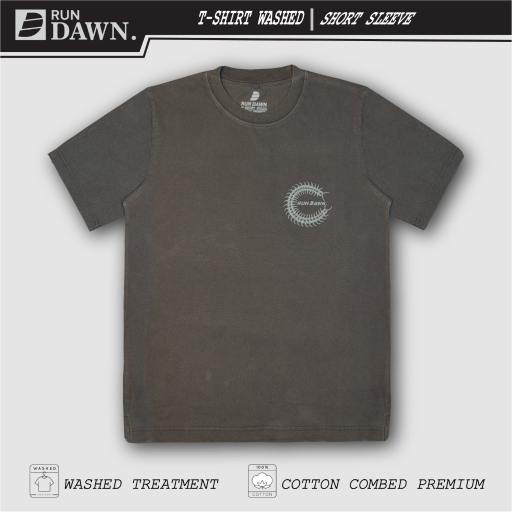 Rundawn เสื้อยืดซักผ้า Unisex – เสื้อวิ่งแขนสั้นวินเทจ – เสื้อซัก • ก้าวใหญ่หนึ่ง