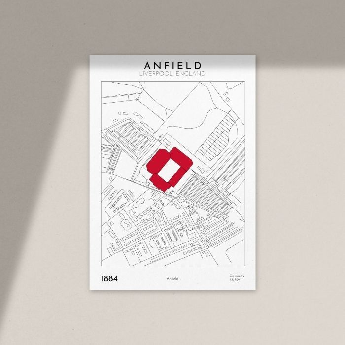 Wall Art Anfield Stadium Liverpool Football Wall Decor สําหรับแฟนลิเวอร์พูล