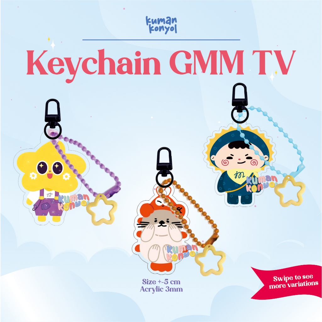 GMM TV KEYCHAIN - FANMADE - PERMPOON JAIDEE - STAR + HOOK - พวงกุญแจ