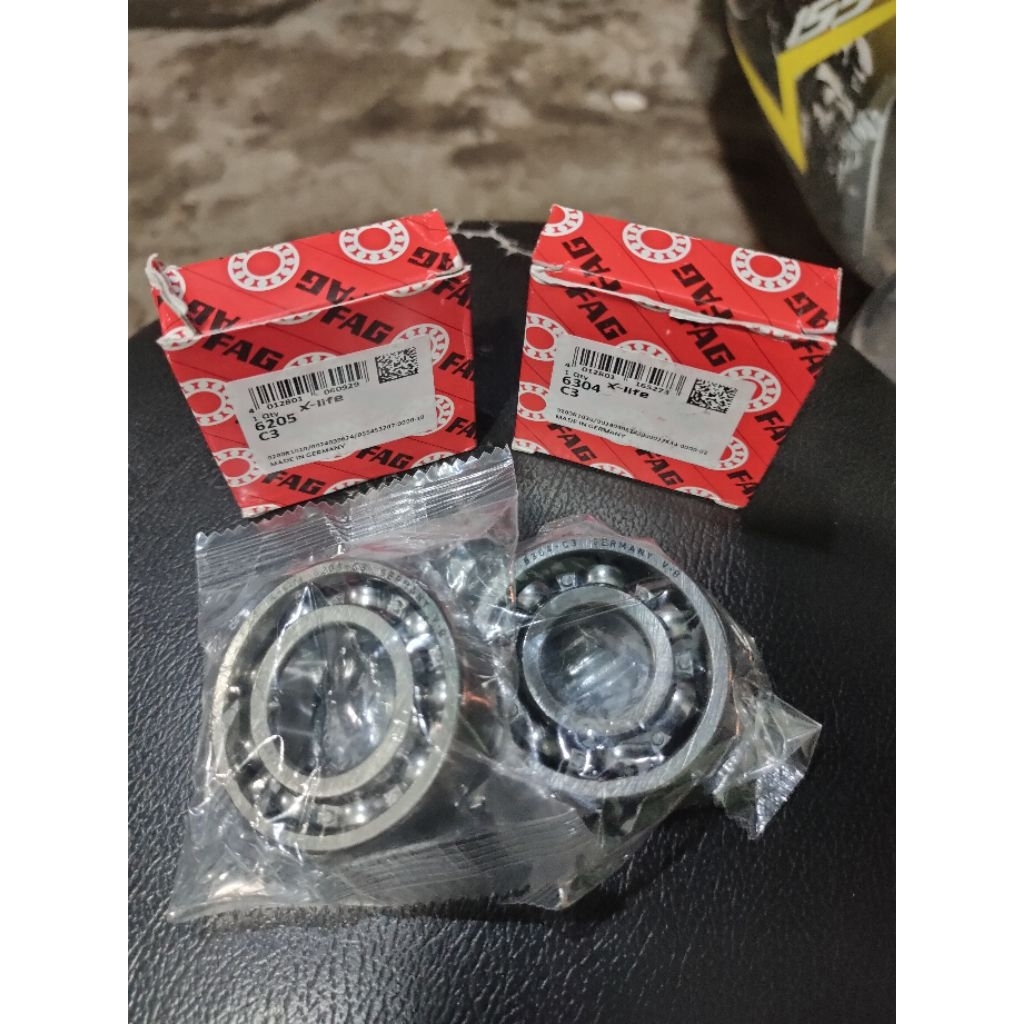 แบริ่ง 6205 C3 6304 C3 FAG BEARING ชุดเพลาข้อเหวี่ยง RX-KING RZR Jupiter Z Vega R Suzuki Ts 124