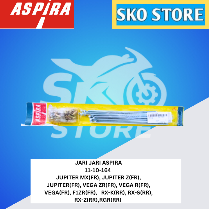 Spokes 11-10-164 ชุดซี่ลวด Aspiira JUPITER MX(FR), JUPITER Z(FR), VEGA ZR(FR), VEGA(FR), VEGA(FR), R