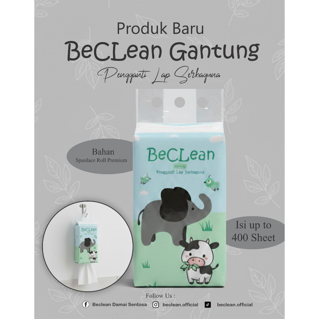 BE CLEAN แขวนครัว มอก.SUE 400 กรัม / น้ํามัน ABSORBING STOVE TISSUE / MULTIPURPOSE BE CLEAN TISSUE