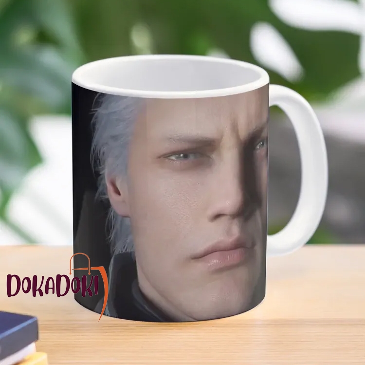 Vergil จาก Devil May Cry 5 Close up Face Ceramic COffee Mug Hampers Gift Collection